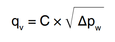 Volume flow rate calculation for air density 1.2 kg/m³